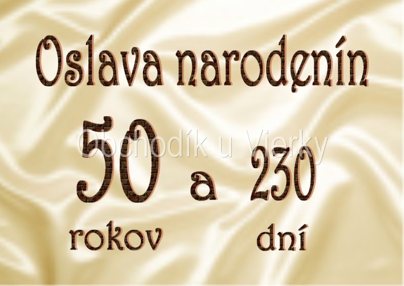 Jedlý obrázok narodeninové - 50 č.8050,14